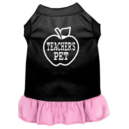 Teachers Pet Screen Print Dress Black with Pink Lg (14)