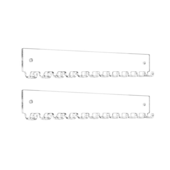 Soporte de pared para collares, estante de almacenamiento de joyas con 12 ganchos, organizador de joyas de acrílico para montaje en pared, para aretes