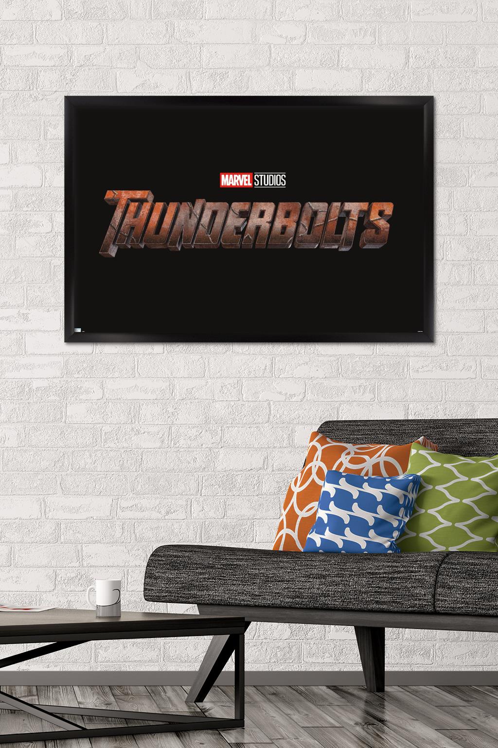 Marvel Thunderbolts - Logo Wall Poster, 22.375" x 34" Framed
