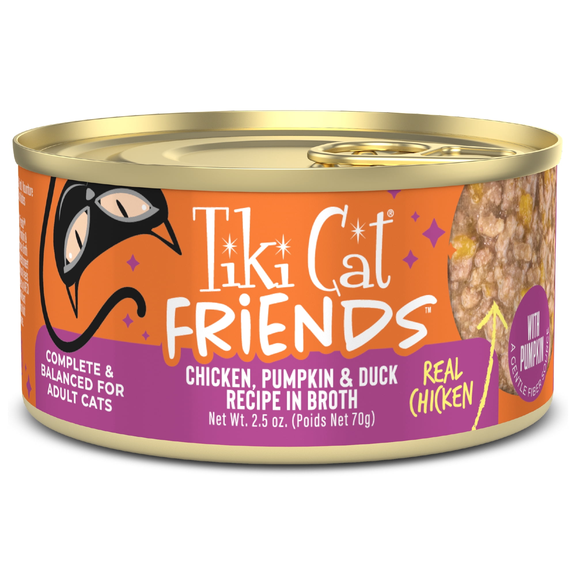(12 pack) Tiki Cat Friends Chicken, Pumpkin & Duck, 2.5 oz. Can