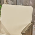 thumbnail image 3 of Outdoor Club Chairs, Set of 2 Acacia Wood Patio Chairs With Waterproof Cushions, Hand Crafted Deep Seat Design For Backyard Terrace, Gray Cream, 3 of 11