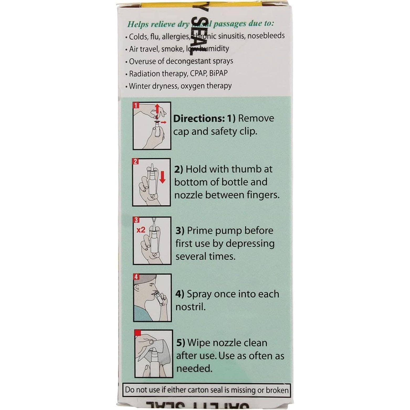 Ayr Saline Nasal Gel No-Drip Sinus Spray 0.75 oz (Pack of 8)