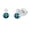 Blue Diamond, variant on Dazzlingrock Collection 3mm Round Ruby, White Diamond 2 Stone Stud Earrings for Her, 14K Rose Gold