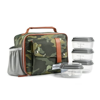 Medport 989FF456 Insulated Designer Lunch Bag Kit with Fresh SELECTS Container Set & Patterned Water Bottle