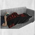 thumbnail image 5 of Music Soft Flannel Fleece Blanket, Rock and Roll Typography in Murky Tones Concert Poster Art Vintage, Cozy Plush for Indoor and Outdoor Use, 60" x 80", Dark Blue Grey and Vermilion, by Ambesonne, 5 of 5