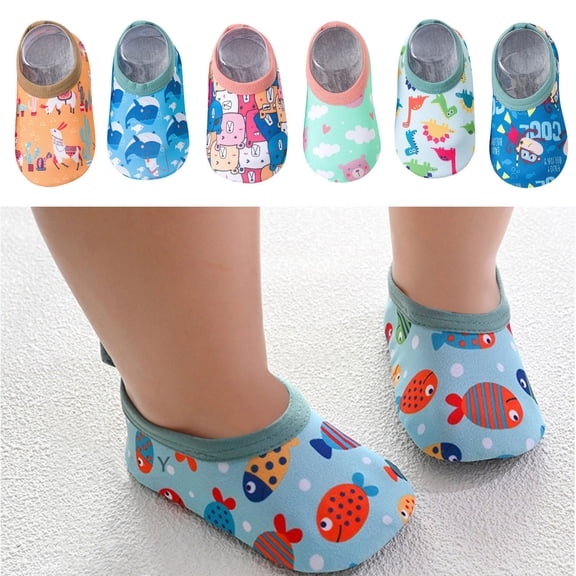 PAFNAFHF Kids Water Shoes Sock Shoes Anti Slip Barefoot For Toddler Boys And Girls Beach Pool Swim Wear Kids Footwear Blue
