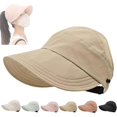 thumbnail image 1 of Chapeau de Soleil Extérieur à Dessus Ajouré avec Protection UV, Visière d'Été Respirante à Grand Bord pour Femmes avec Dessus Ajouré, 1 of 8