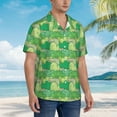 thumbnail image 3 of Fotbe Crocodile And Bush Camisa Hawaiana para Hombre Unisex – Camisa Casual de Verano con Botones de Manga Corta de Algodón y Lino,Small, 3 of 7