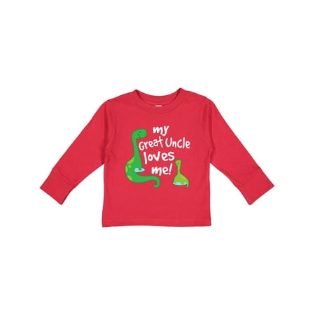 

Inktastic My Great Uncle Loves Me Dinosaur Gift Toddler Boy Girl Long Sleeve T-Shirt