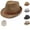 Coffee, variant on Mens Straw Fedora Hat Short Brim Summer Sun Caps Suitable For Women Men Breathable Sweatband Hiking & Daily Head Wear Panamas