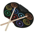 thumbnail image 3 of Color Electronic Drum, Durable Light And Portable Electronic Drum Pad, For Children Travel Home School Colorful, 3 of 8