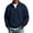 Navy #16, variant on Dresfit Mock Neck Sweatshirt for Men Collared Waffle Sweatshirts Winter Long Sleeve Quarter Zip Pullover Collared Drop Shoulder Knit Shirts L