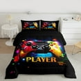 thumbnail image 2 of Feelyou 3D Gamepad Queen Comforter Set for Kid, Gamer Gaming Bedding Sets, Watercolor Artwork Reversible Bedding Comforter Set, Microfiber Bedroom Decor, 3-Piece, 2 of 8