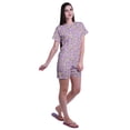 thumbnail image 3 of Moomaya T-Shirts pour Femmes Manches Courtes Coton Doux Pyjama pour Femmes Robe de Nuit Décontractée, 3 of 6