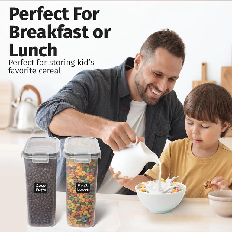 Behome 4-Pack Cereal Containers 135oz Pantry Storage photo 8