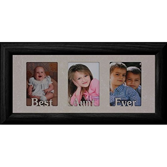 Best Aunt Ever Triple 2 X3 Wallet Photo Picture Frame