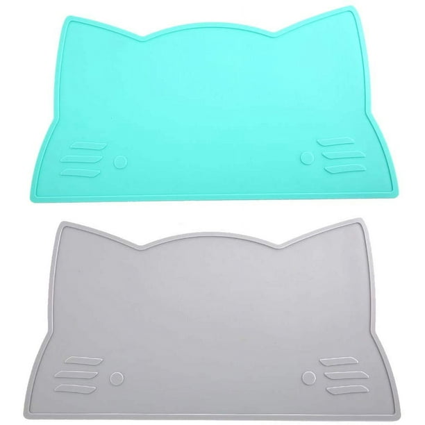 Manteles individuales para niños, 2 manteles de silicona para bebés, antideslizantes, resistentes al calor, bandeja de alimentación portátil para niños pequeños (46 x 26,5 cm) Vhermosa WLJ-1118