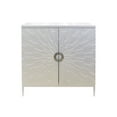 thumbnail image 3 of Pasargad Home Calypso Collection Wooden Bar Cabinets, Silver with Ring Metal Handle, 3 of 13