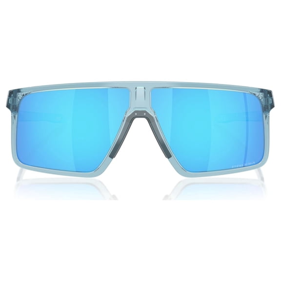 Oakley Sunglasses for Men & Women - OO9285 Helux Blue Light Filtering Gaming Glasses with PRIZM Lenses, Headphones Compatible - Trans Stonewash/PRIZM Sapphire - Size 61