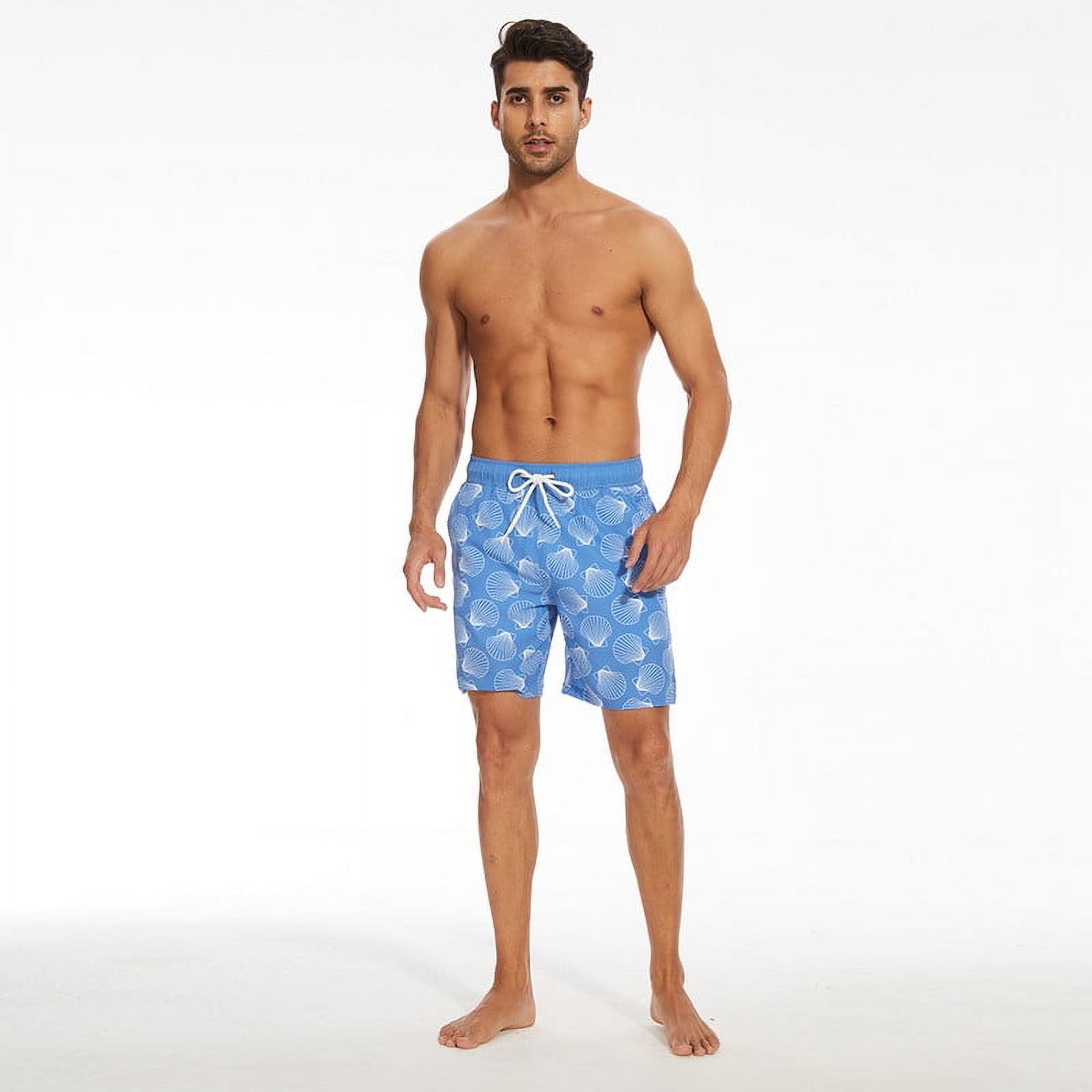 Mowujeit Swim Trunks 5" Stretch Beach Shorts Quick Dry Mens Board Short, Size XL