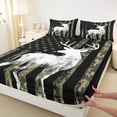 thumbnail image 3 of Castle Fairy Animal Deer Twin Sheet Sets for Children Teenagers,Camo American Flag Bedding, 3 of 7