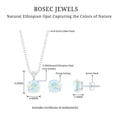 thumbnail image 6 of Rosec Jewels Natural Ethiopian Opal Pendant and Earrings - 6mm - AAA Grade - October Birthstone Jewelry Set for Women - Ready to Gift, 18K White Gold, 6 of 8