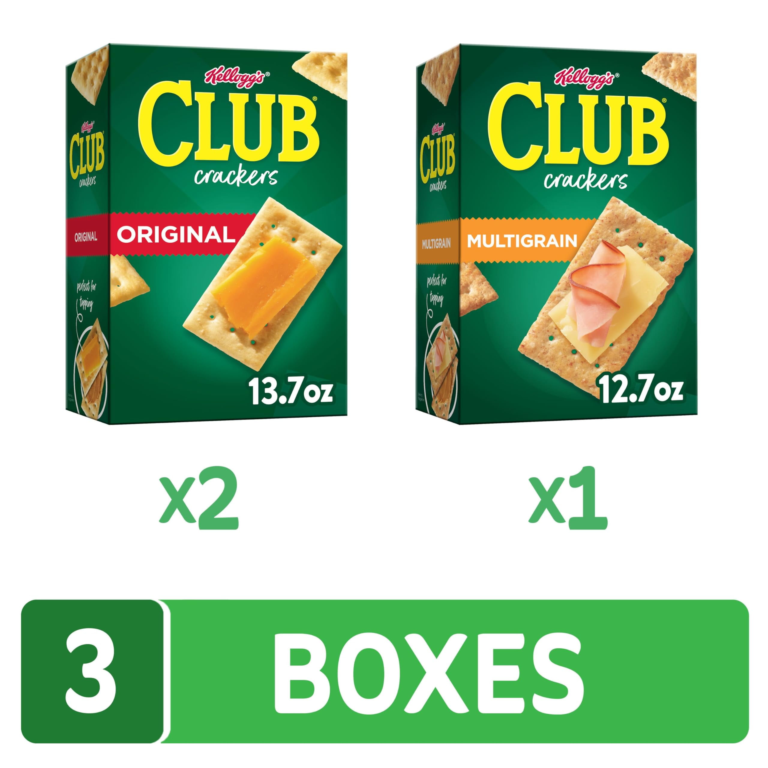 Club Crackers, Lunch Snacks, TMA3&nbsp;Snack Crackers, Variety Pack (3 Boxes)