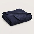 thumbnail image 6 of IR Imperial Rooms 3Pc-Embossed Bedspread Microfiber Floral Vintage Quilt Set Lightweight Full/Queen Navy Blue, 6 of 10