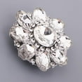 thumbnail image 3 of Rongfmy Crystal Rhinestone Craft Glass Buttons Jewelry Buttons Decorative Buttons Flower White, 3 of 9
