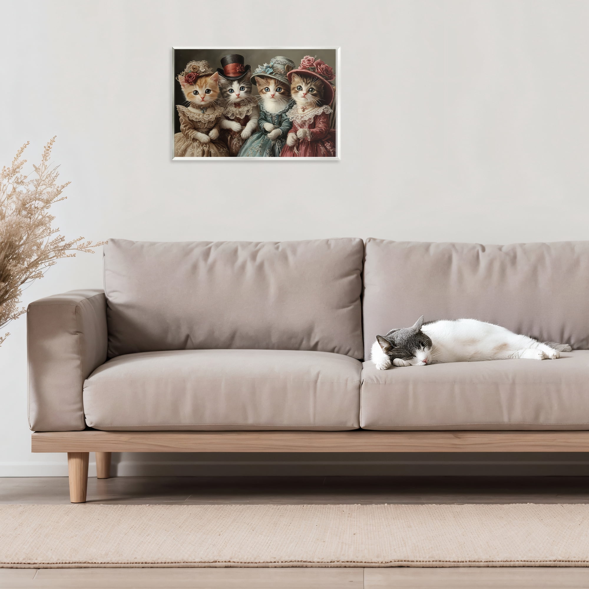 Stupell Industries Vintage Dress Kittens Wall Plaque Art, design by The Wands Want