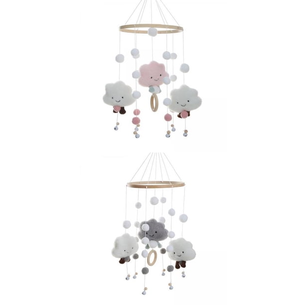 Móvil de cuna,Móvil de cuna de bebé Móviles de guardería Móvil de bebé,Campana giratoria colgante decoración de campana de cama de guardería,Juguete de decoración de cama infantil Hugo Móvil de cuna