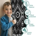 thumbnail image 3 of Blackout Kids Curtains,Black Geometric Striped Pattern Childrens Insulated Curtains Set Of 2,Bedroom Essentials,Toddler Room Decor 42x63in(106x160cm), 3 of 5