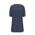 thumbnail image 5 of Sexlip Womens Oversized Shirt Dress Short Sleeve Design Lightweight Fabric Relaxed Silhouette for Daily Errands Blue M, 5 of 6
