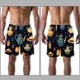 thumbnail image 3 of luoweisi Men's Beach Shorts Quick Dry Swim Trunks with Mesh Lining Vintage Teapot L, 3 of 5