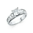 thumbnail image 2 of 1ct Princess CZ Bridal 14k Yellow Gold Engagement Ring, 2 of 2