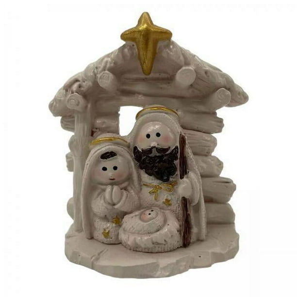 Estatuilla de Jesús ,Conjunto de decoración de figuritas de Belén navideño ,Escenas de Belén Manualidades para Navidad en interiores ,Estatuilla de estatua de Jesús adornos de decoración