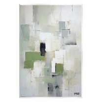 Stupell Industries Subtle Grey Shapes Abstract Painting Unframed Art Print Wall Art, 13 x 19