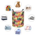 thumbnail image 6 of Daiia Cute Cartoon Cat Round Laundry Basket with Handles Thickened Waterproof Circular hamper,Dirty Clothes Storage Basket for Bedroom,Bathroom,College Dorm-Small, 6 of 8