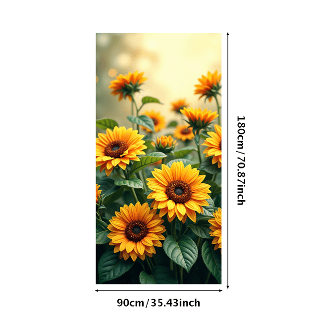 Floral Backdrop Banner with Roses Sunflowers and Leaves for Wedding Decoration Photography Party Background Romantic Event Decor Floral Arrangement