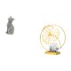 thumbnail image 5 of Escultura de resina de hoja de gato, figura de hierro, adorno coleccionable para estantería, sala de estar, dormitorio, oficina, entrada, chimenea, es, 5 of 8