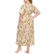 thumbnail image 4 of Camisón, Batas de tumbona para mujer Floral de manga corta de talla grande camisones sueltos vestido Meterk 3X-grande, 4 of 7