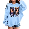 thumbnail image 2 of Shadoumai Cute Hoodies for Girls Kids Printed Pattern Long Sleeve with Pockets Soft Casual Outwear Coat Children Kid's Fall Winter Outfits, 2 of 4