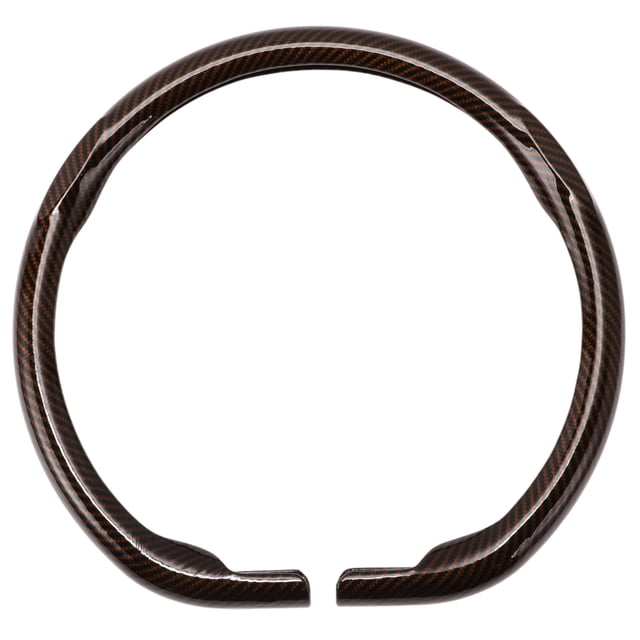 Funda de volante de Unique Bargains, protector de volante para automóvil, 14.96" patrón de fibra de carbono, 1 pieza