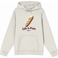 thumbnail image 4 of Life is Pain Bread Pun Adult Sand Long Sleeve Hoodie-XL, 4 of 6