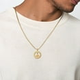 thumbnail image 4 of 14K Solid Yellow Gold Peace Love Faith Hope Sign Inspirational Symbol Necklace Chain Pendant Charm, 4 of 9