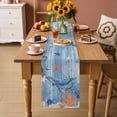thumbnail image 2 of Blue Coastal Whale Table Runner 72 Inches, Retro Nautical Marine Life Leaves Bed Runner Dresser Scarves Tabletop for Indoor Outdoor Parties/Ceremony/Banquet, 18" x 72", 2 of 9