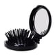 thumbnail image 1 of Cepillo de pelo plegable de primera elección con espejo, mini peine de masaje compacto redondo para bolso/bolsillo, tamaño de viaje para niñas y mujeres (negro), 1 of 5