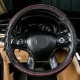 thumbnail image 3 of Flying Banner Car Steering Wheel Cover Faux Leather Massage Universal Fit 3D Honeycomb Hole Anti-Slip Sporty 15 inches (Red & Black), 3 of 6