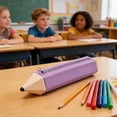 thumbnail image 5 of geerera Large Capacity Pencil Case, Giant Pencil Shaped Silicone Pen Organizer with Zipper, Fun Marker Pouch for Office & Art Supplies, 8.66x1.97 Inch, 5 of 9