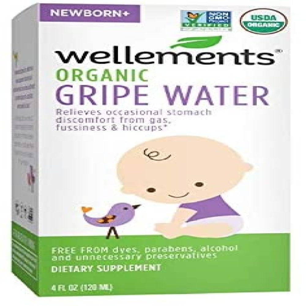 "BcTlyInc Organic Gripe Water, 4 Fl Oz, Eases Babys Stomach